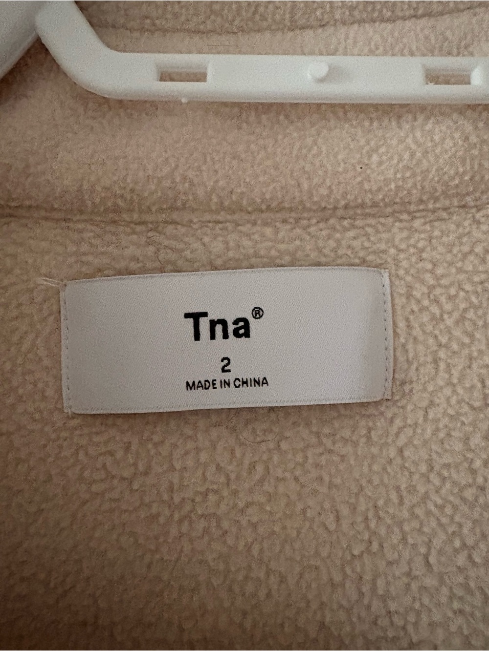 TNA Polar Fleece Jacket in Cream - Picture 2 of 2